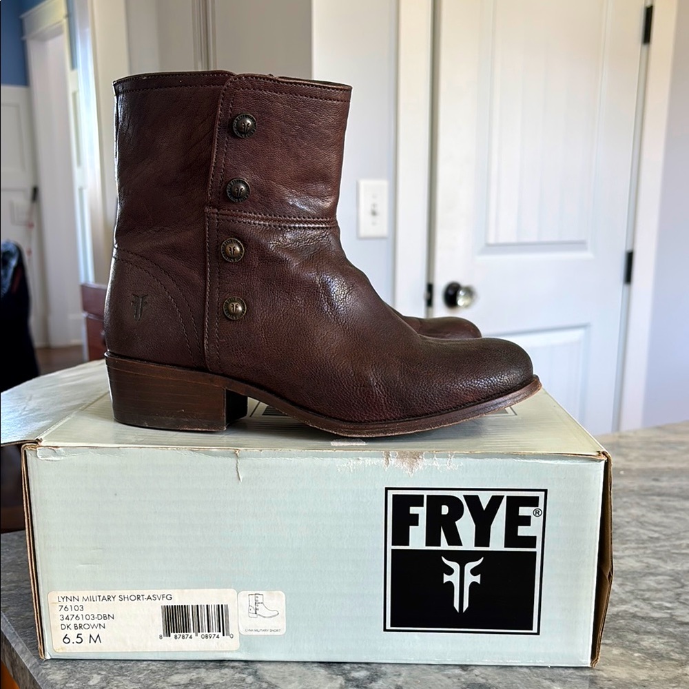 Frye Dark Brown Leather Boots